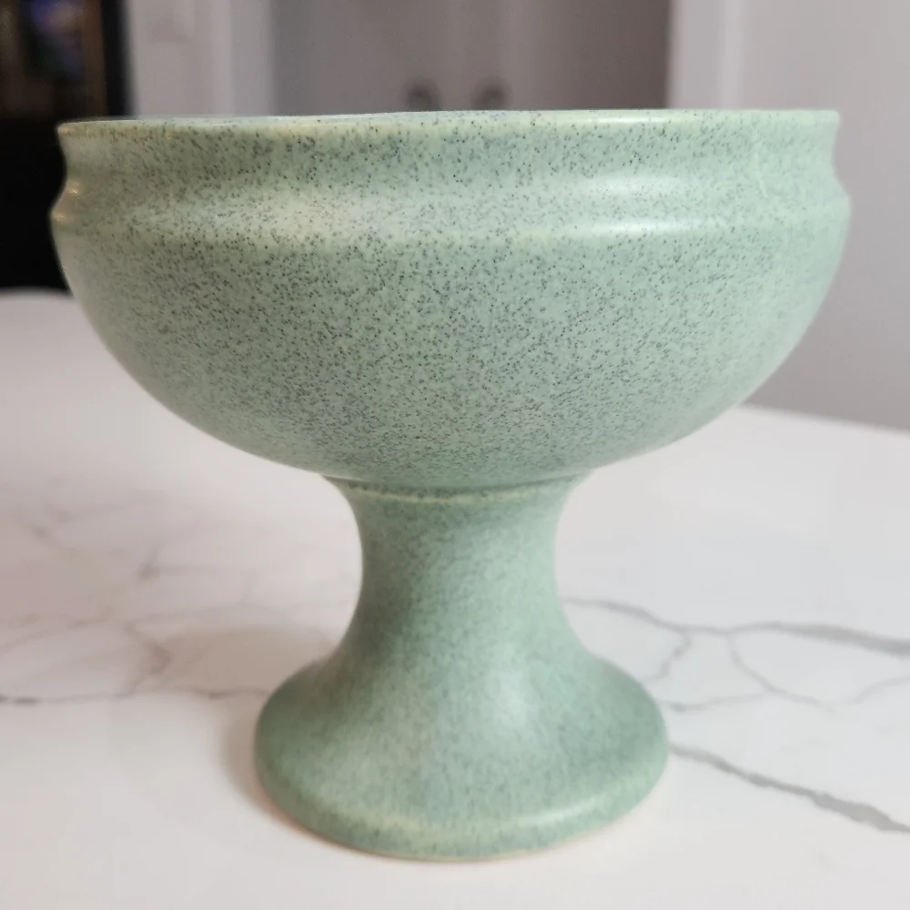 Vintage McCoy Floraline Green #461 Pedestal Vase